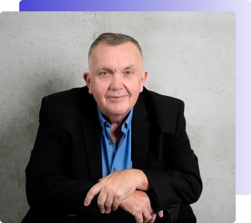 Photograph of Rob Buchel, the Founder and Client Experience Officer of B2B Websites, standing confidently and professionally.